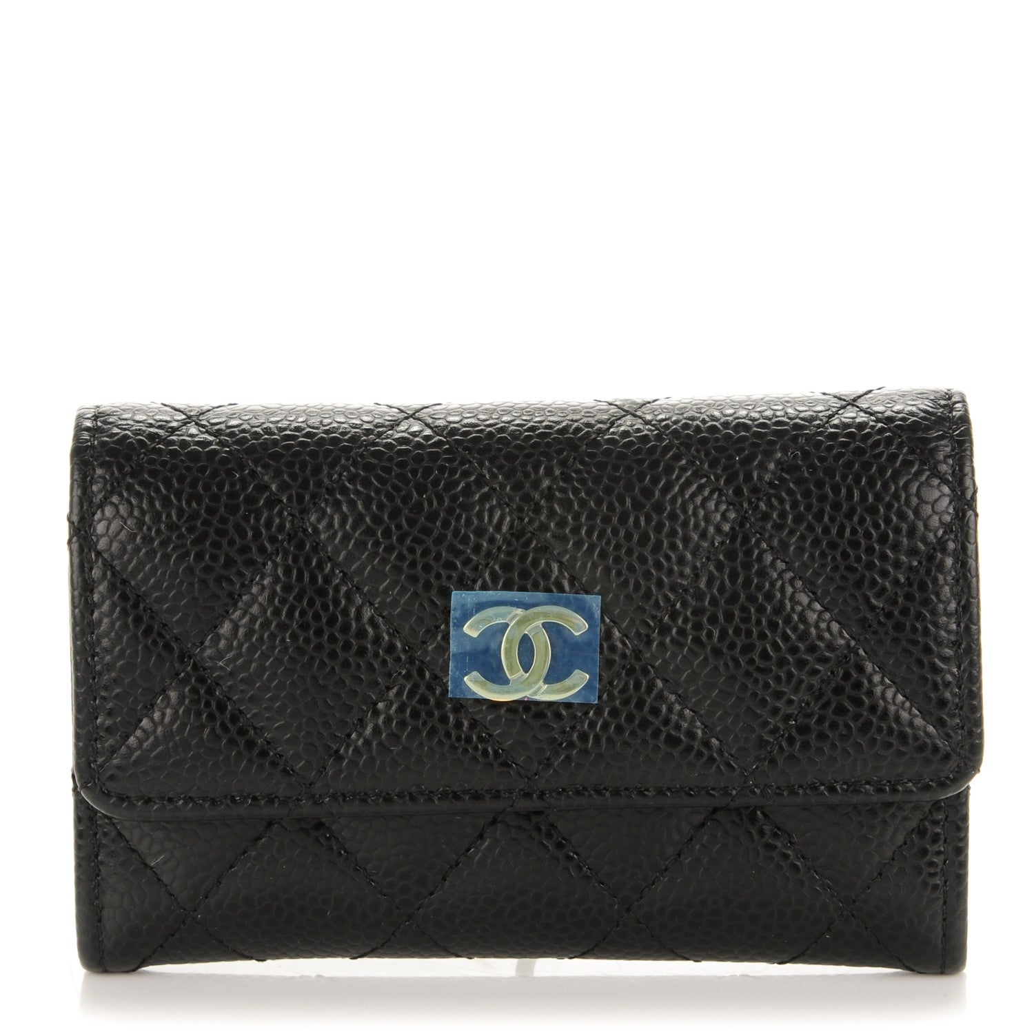Chanel Caviar Quilted Flap Card Holder Black 1 of 8