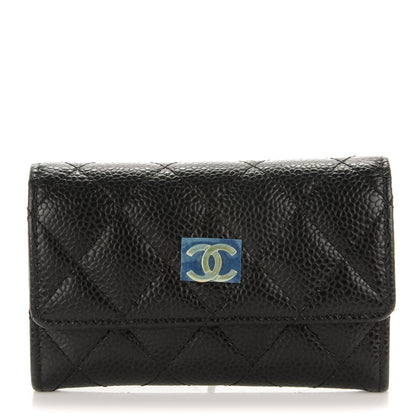 Chanel Caviar Quilted Flap Card Holder Black 1 of 8