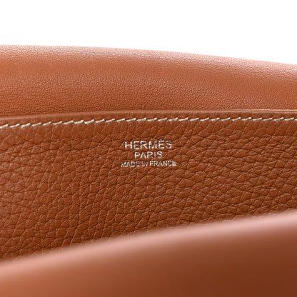 Hermes Taurillon Clemence Halzan 31 Gold 5 of 15