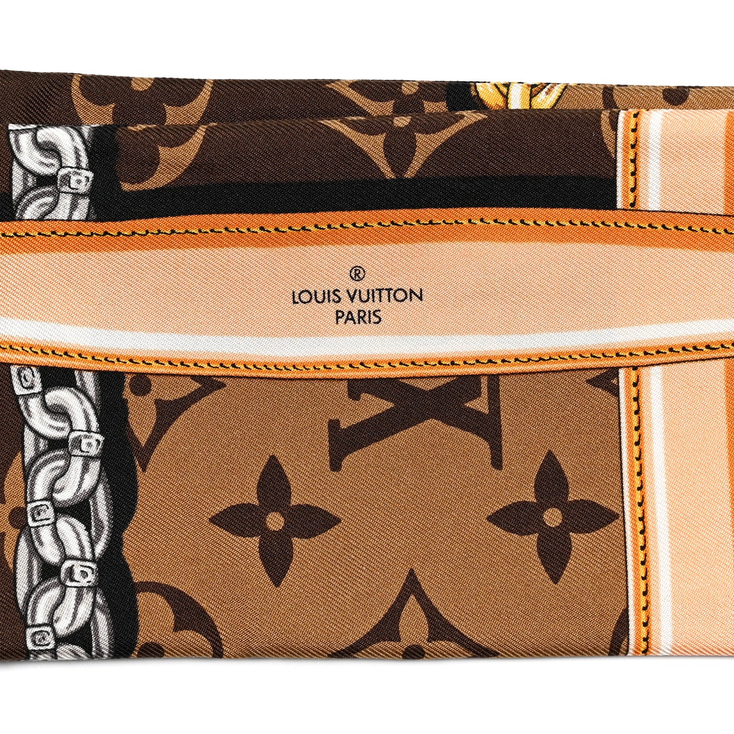 Louis Vuitton Silk Monogram Confidential Bandeau Brown 3 of 3