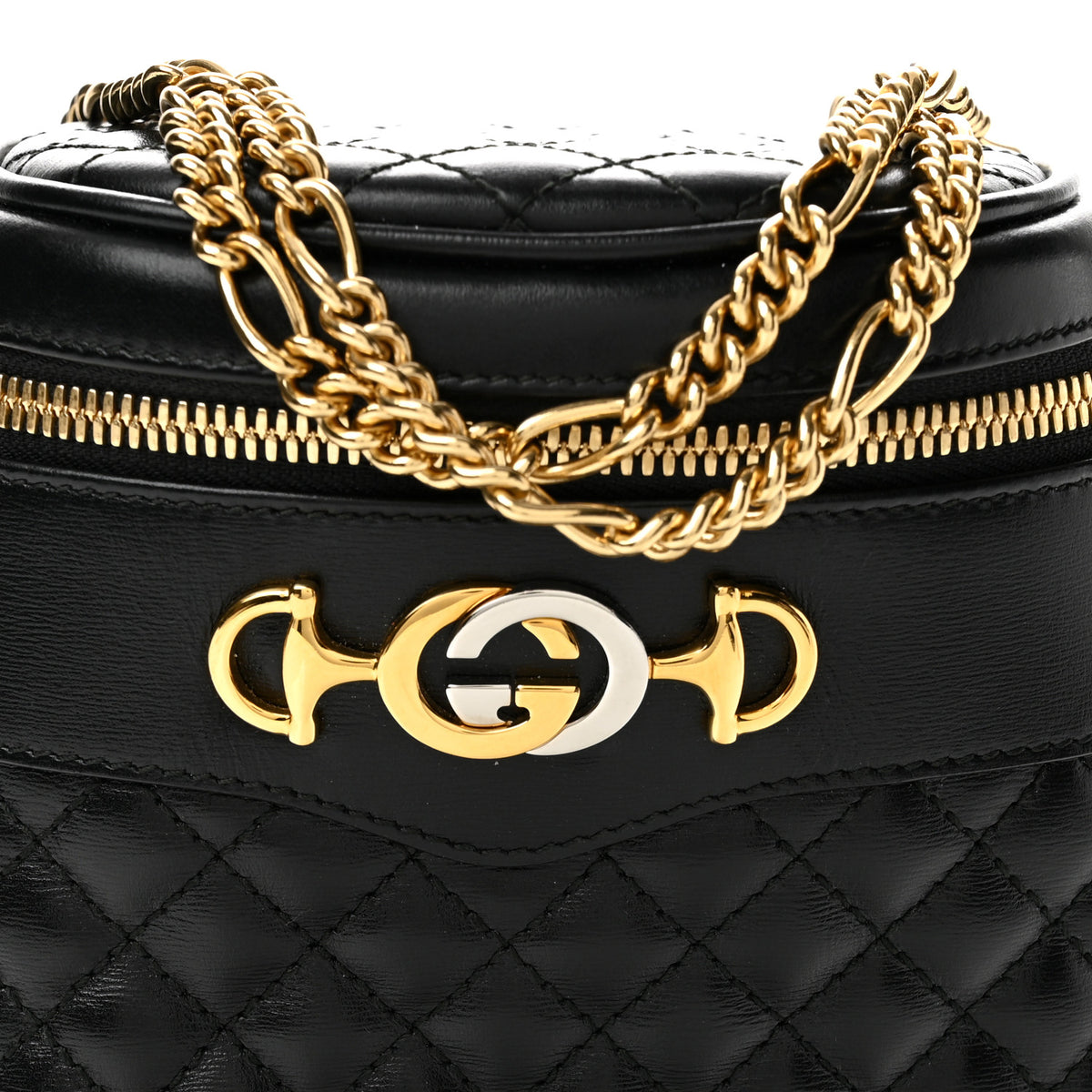 Calfskin Trapuntata Zumi Belt Bag Black