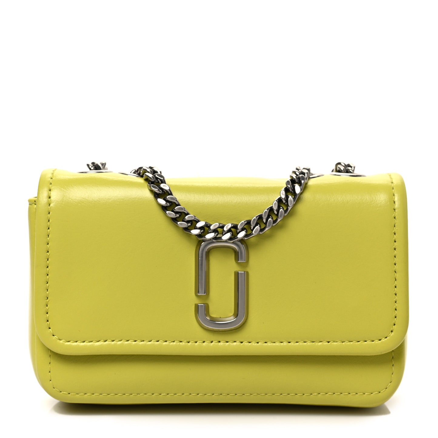 Lambskin Mini The Glam Shot Bag Apple Green