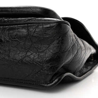 Saint Laurent Crinkled Calfskin Matelasse Monogram Medium Niki Chain Satchel Black 9 of 14