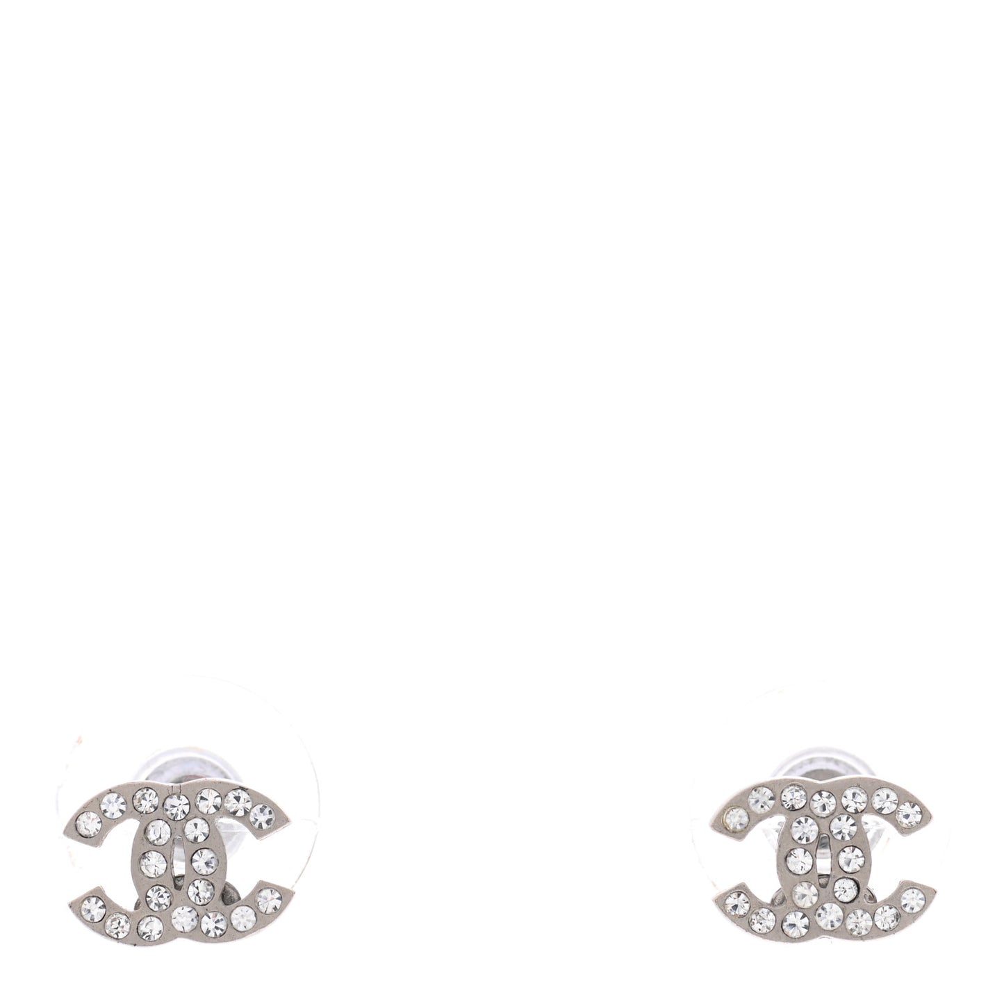Crystal Mini Timeless CC Earrings Silver