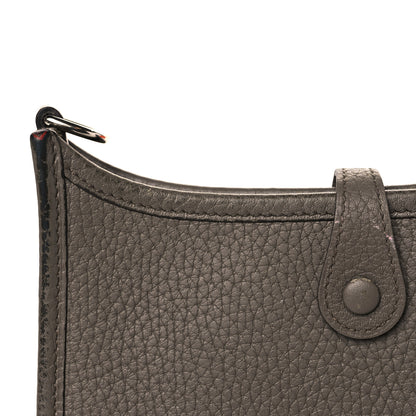 Hermes Taurillon Clemence Amazone Evelyne TPM Etain Rouge Casaque 12 of 16