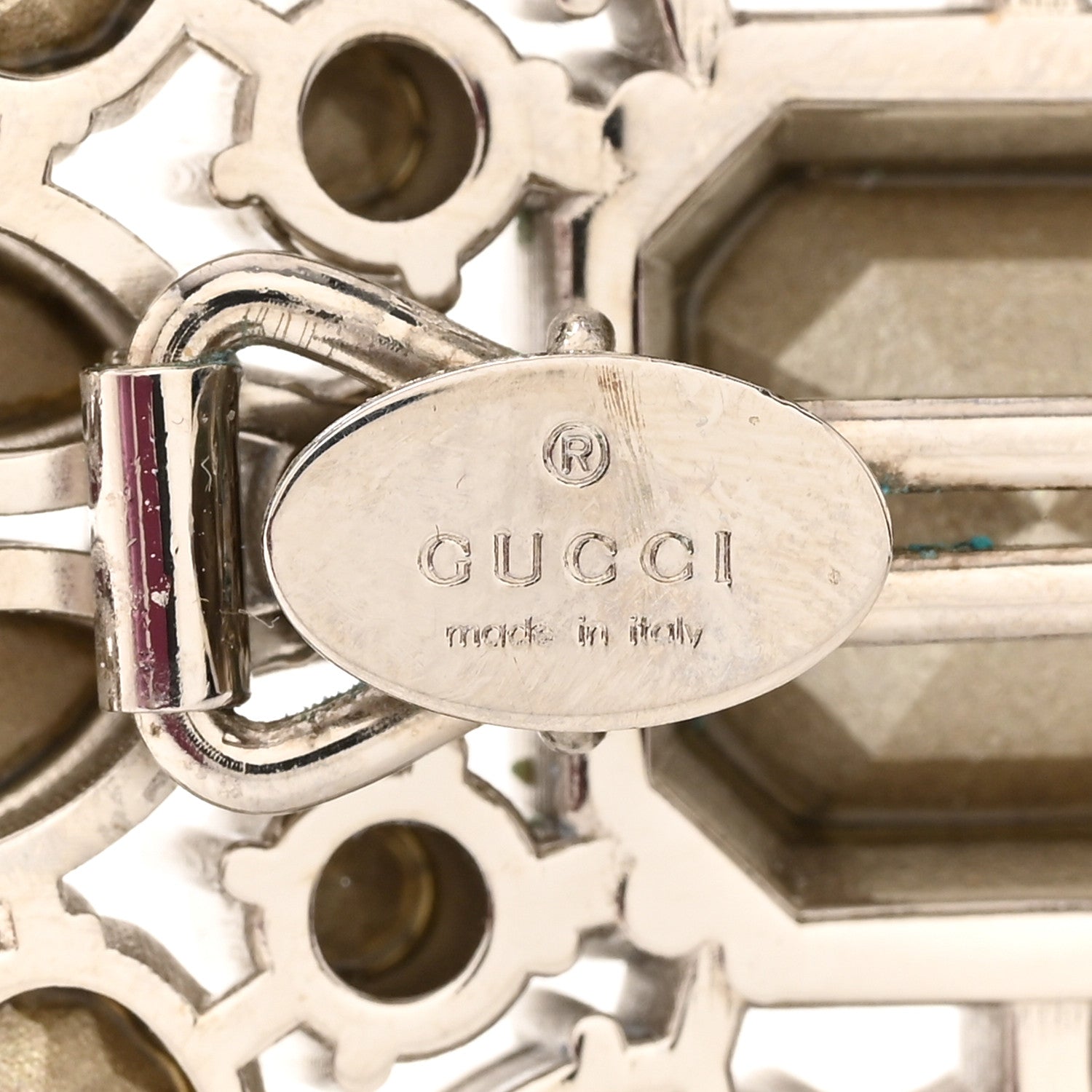 Gucci Crystal Hair Clip Silver 3 of 4
