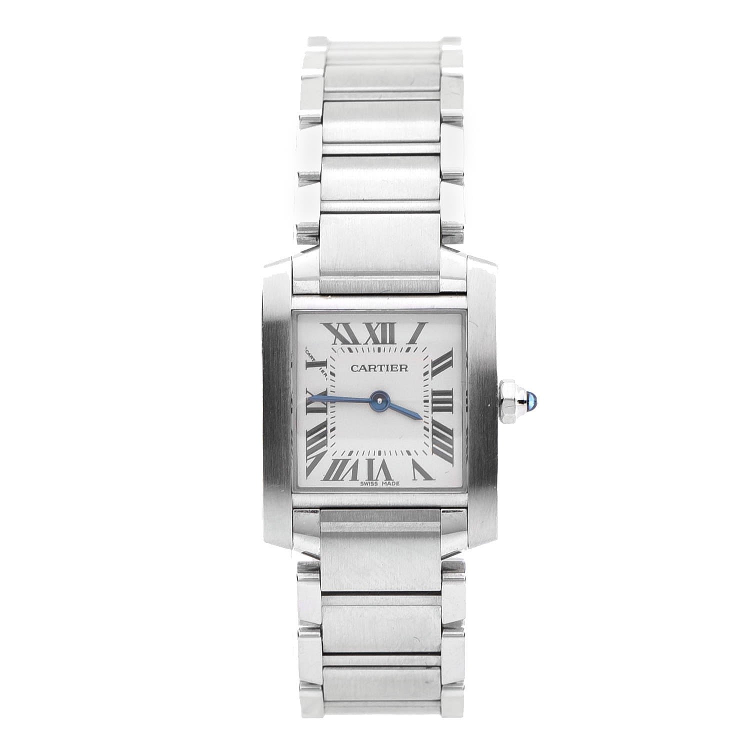 Cartier Stainless Steel 20mm Tank Francaise Quartz Watch 1 of 7
