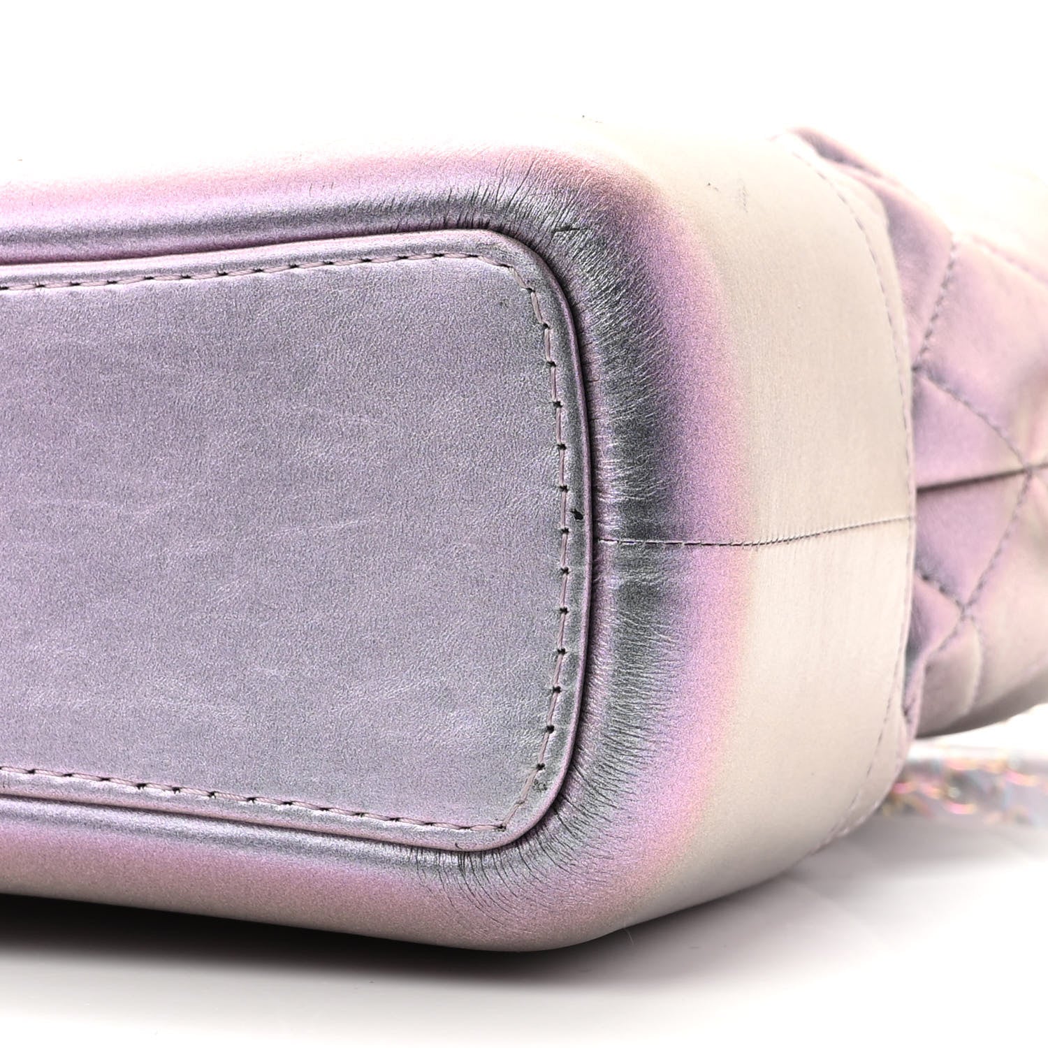 Chanel Iridescent Lambskin Calfskin Quilted Medium Gabrielle Hobo Light Purple 10 of 10
