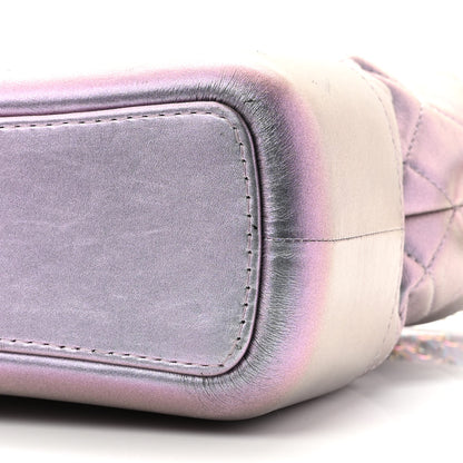 Chanel Iridescent Lambskin Calfskin Quilted Medium Gabrielle Hobo Light Purple 10 of 10
