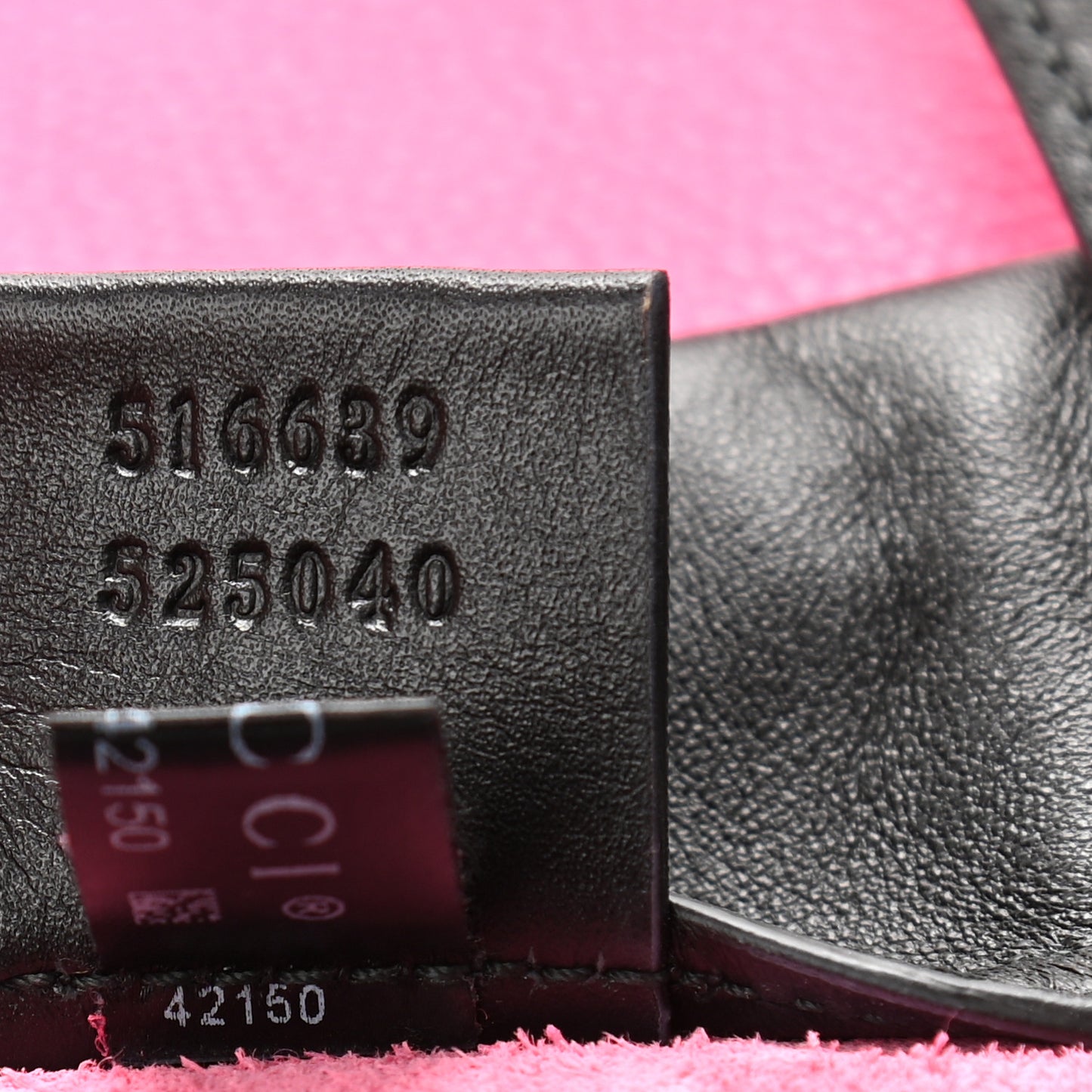 Grained Calfskin Logo Drawstring Backpack Box Pink Green Black