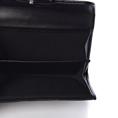 Chanel Lambskin Quilted Flap Card Holder Wallet Black 5 of 9
