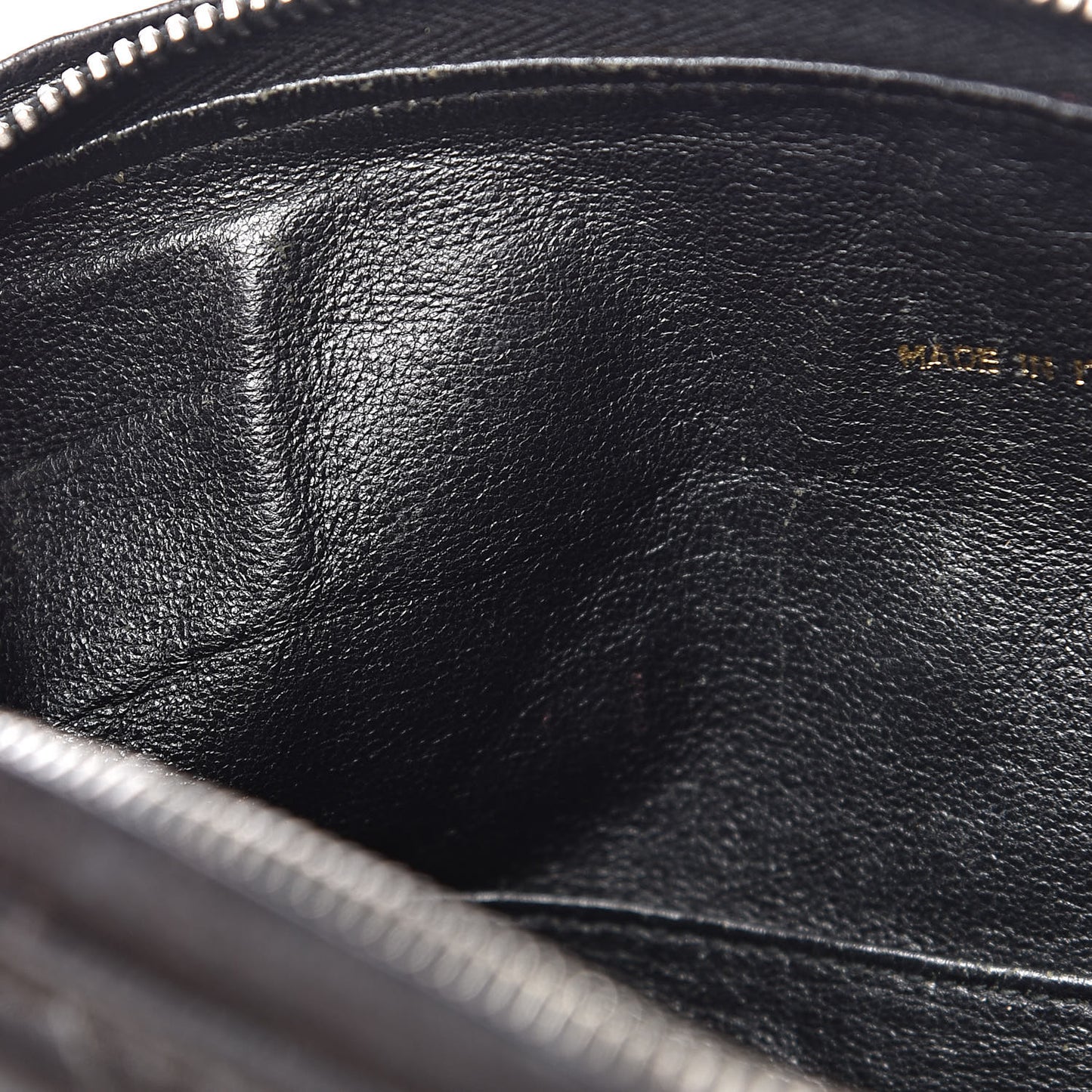 Lambskin Quilted CC Tassel Camera Case Black
