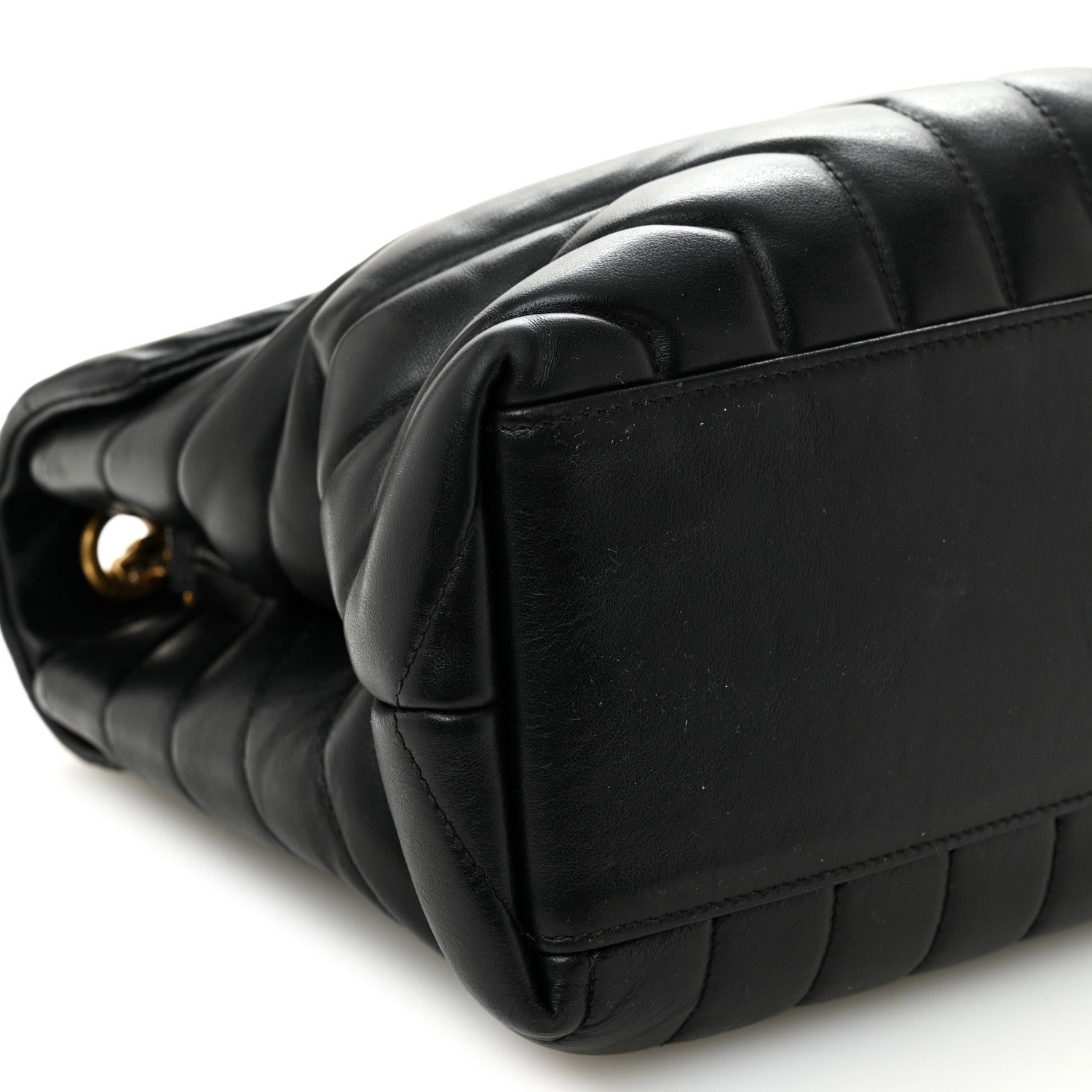 Saint Laurent Calfskin Y Quilted Monogram Medium Loulou Chain Satchel Black 9 of 11