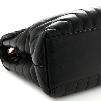 Saint Laurent Calfskin Y Quilted Monogram Medium Loulou Chain Satchel Black 9 of 11