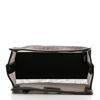 Fendi Mesh Vitello Century FF 1974 Mini Peekaboo Defender Cover Marrone Black Ebano 5 of 8