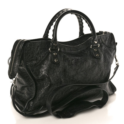 Balenciaga Chevre Silver Metallic Edge Hardware City Black 4 of 12
