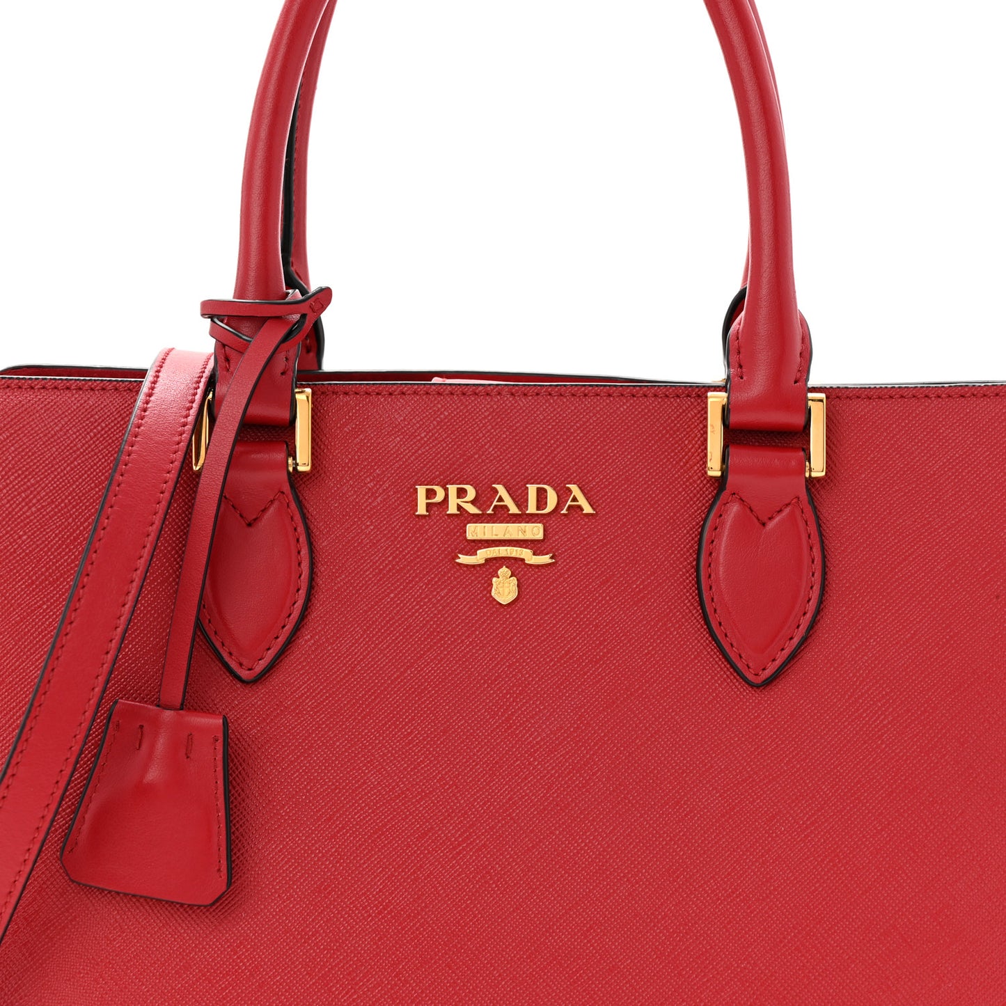 Saffiano Soft Calfskin Tote Fuoco
