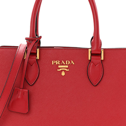 Prada Saffiano Soft Calfskin Tote Fuoco 8 of 11