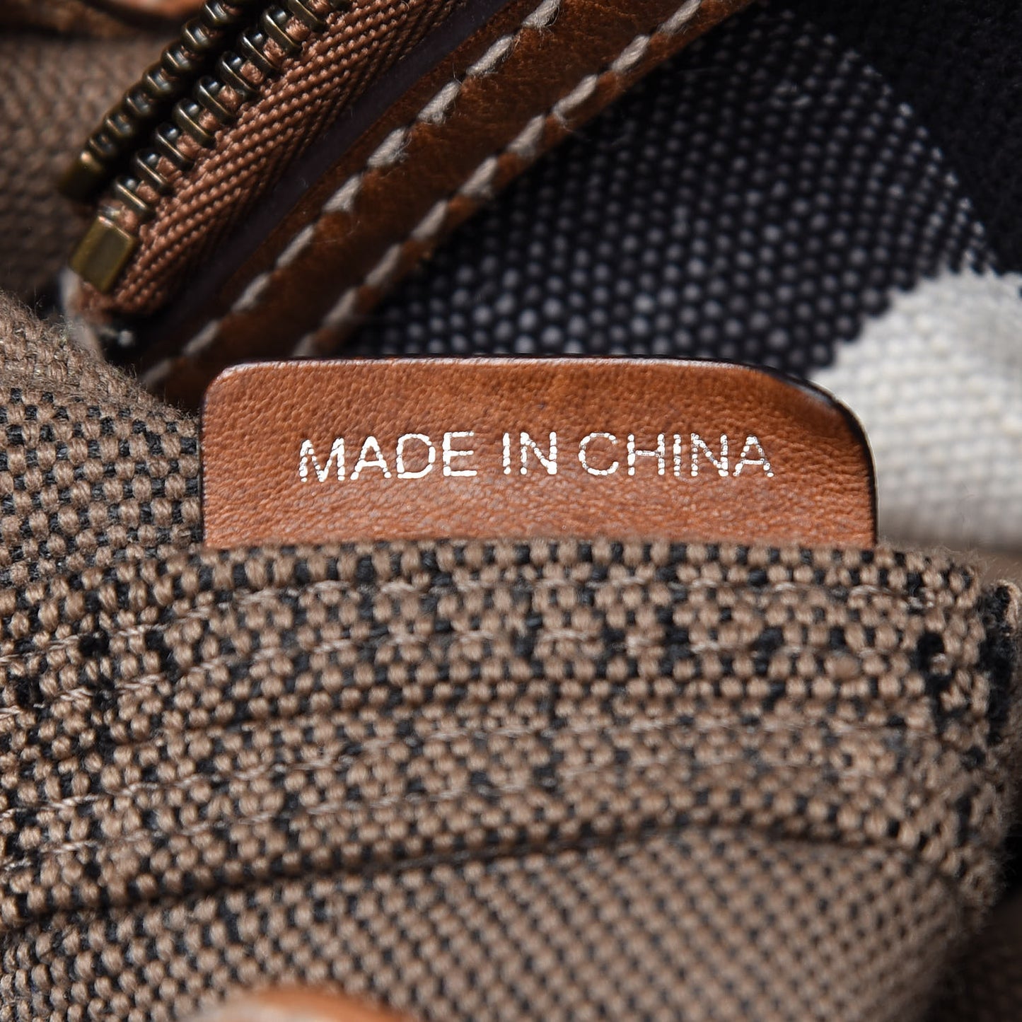 Canvas Mega Check Medium Ashby Hobo Saddle Brown