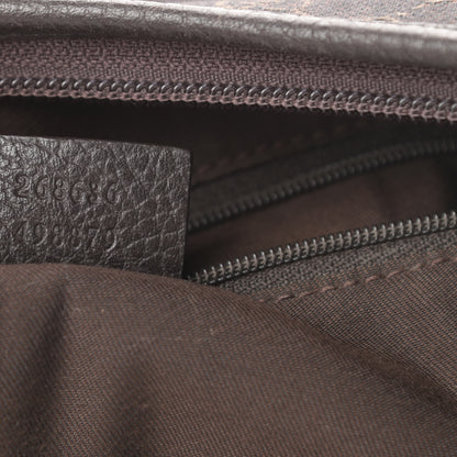 Gucci Denim Monogram Abbey D Ring Hobo Brown 7 of 13