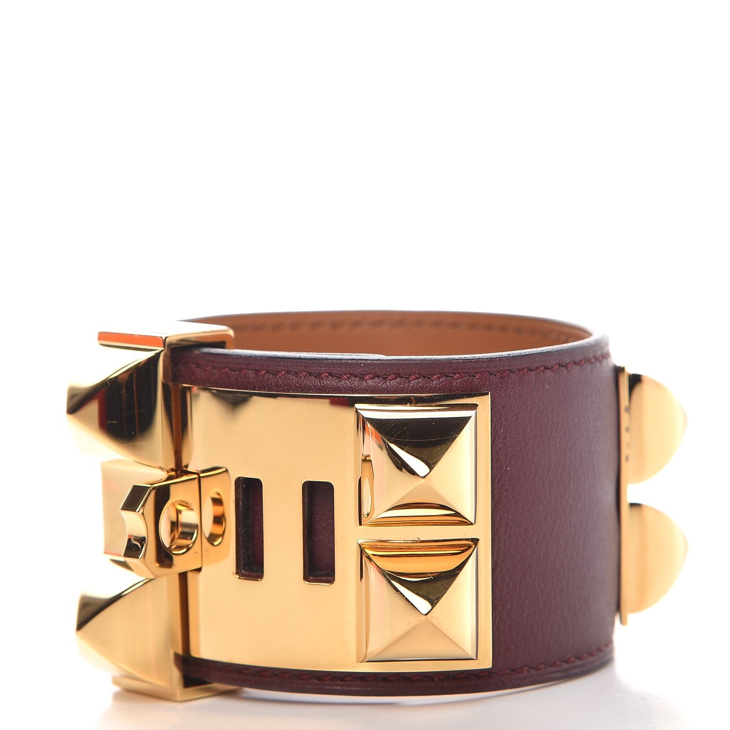 Hermes Swift Collier de Chien CDC Bracelet T2 Bordeaux 3 of 7