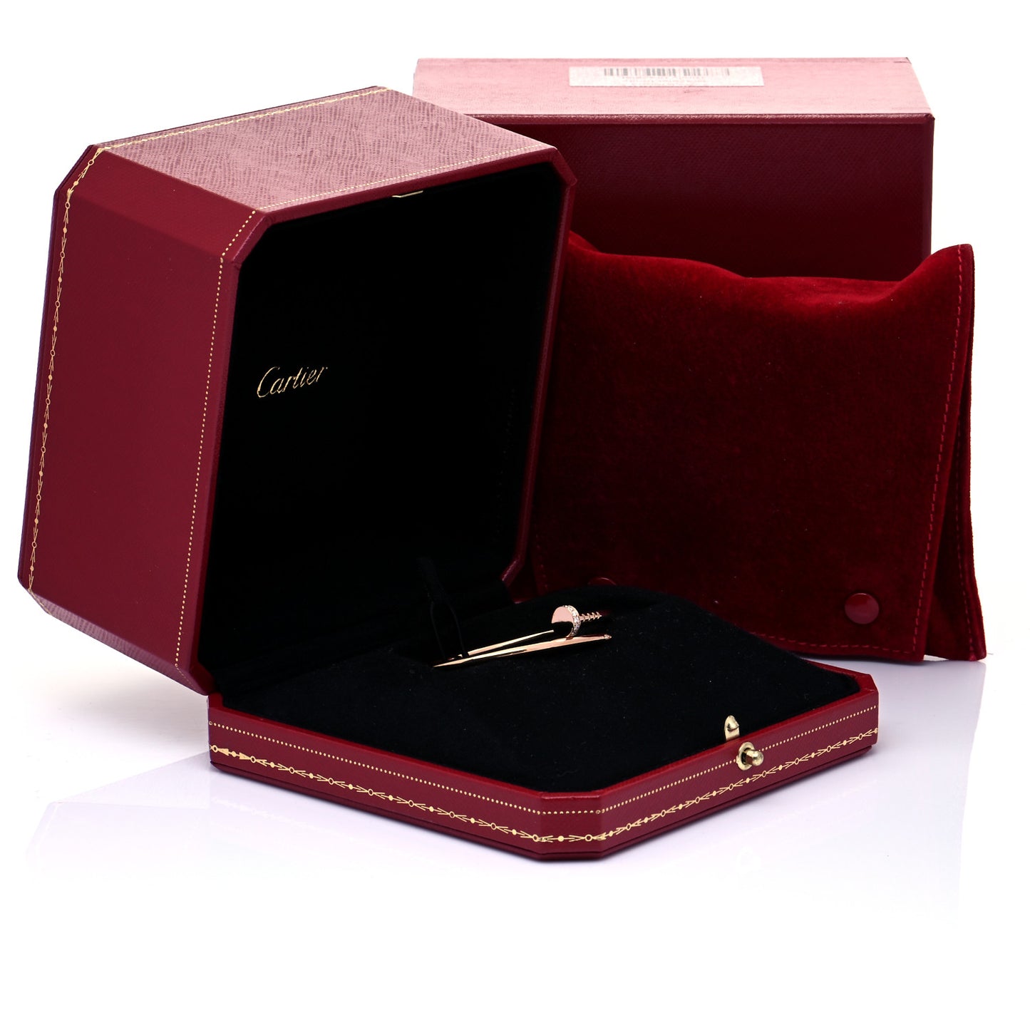 18K Pink Gold Diamond Small Juste Un Clou Bracelet 15
