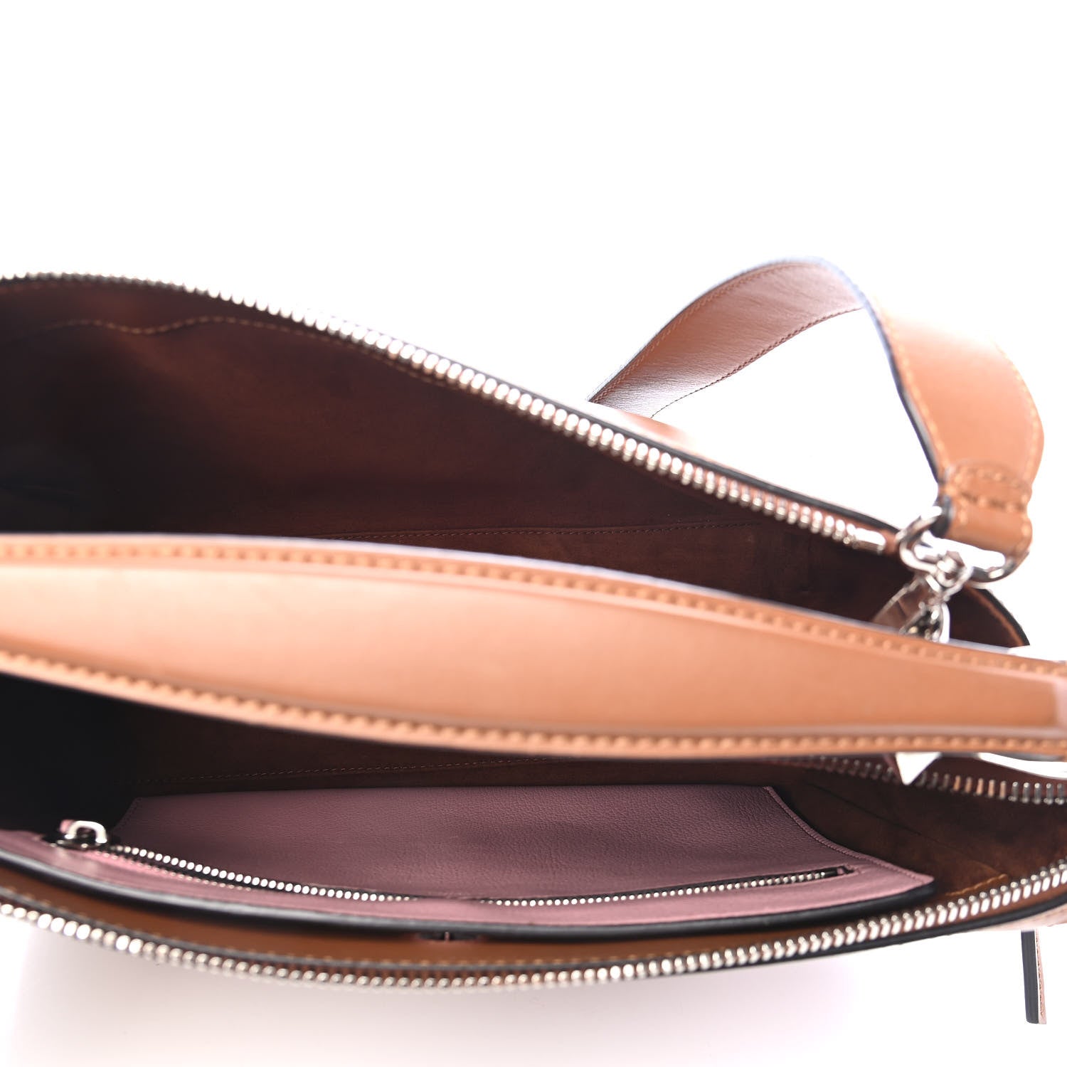 Fendi Vitello Baltico Dolce DotCom Satchel Corteccia Bubblegum 5 of 9