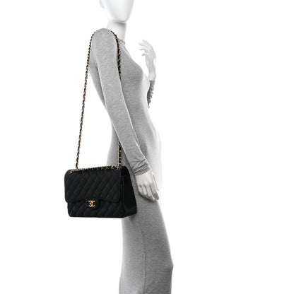 Chanel Caviar Quilted Jumbo Double Flap Black 2 of 11