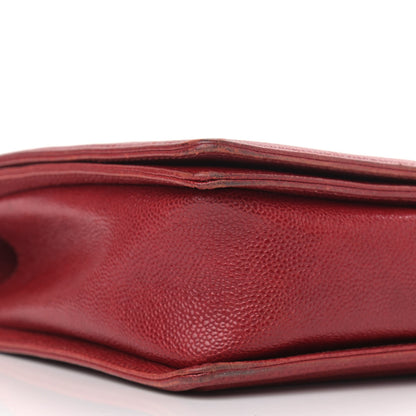 Chanel Caviar Quilted Large Boy Flap Dark Red 7 of 14