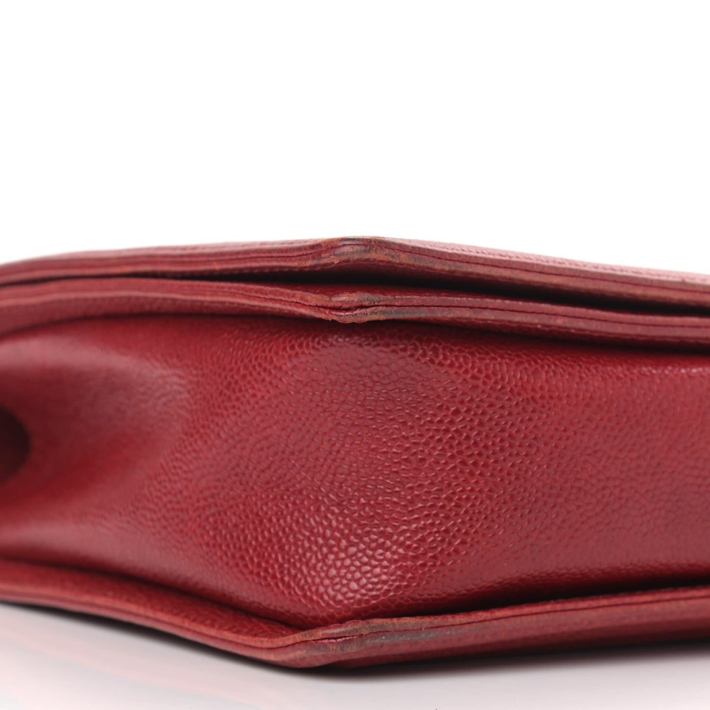 Caviar Quilted Large Boy Flap Dark Red