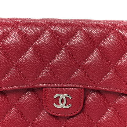 Chanel Caviar Quilted Medium Flap Wallet Red 9 of 9