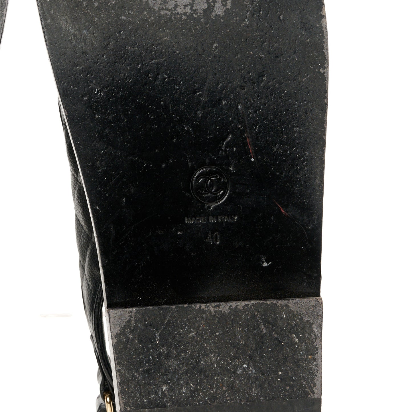 Grained Calfskin Velcro Dad Sandals 40 Black