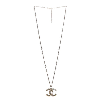 Chanel Crystal Enamel CC Reversible Pendant Necklace Gold 3 of 7