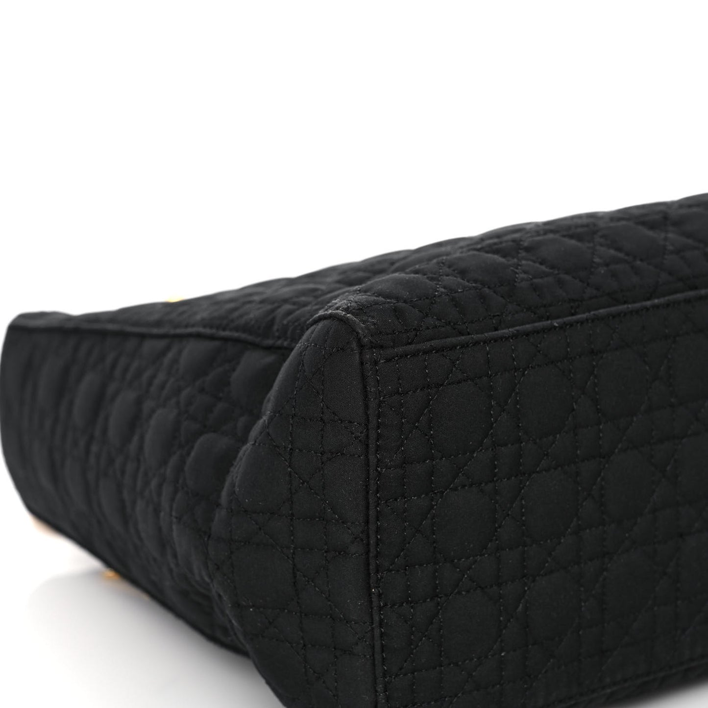 Nylon Cannage Medium Lady Dior Black