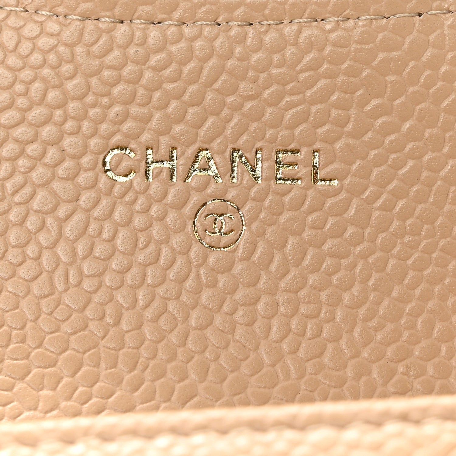 Chanel Caviar Quilted Flap Card Holder Wallet Beige 6 of 8