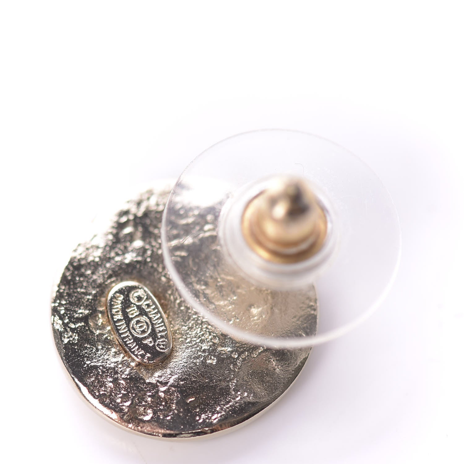 Chanel Crystal CC Earrings Gold 3 of 4