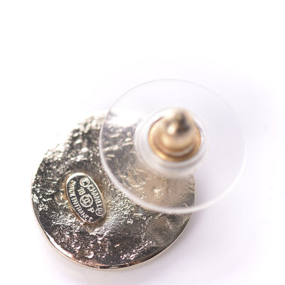 Chanel Crystal CC Earrings Gold 3 of 4