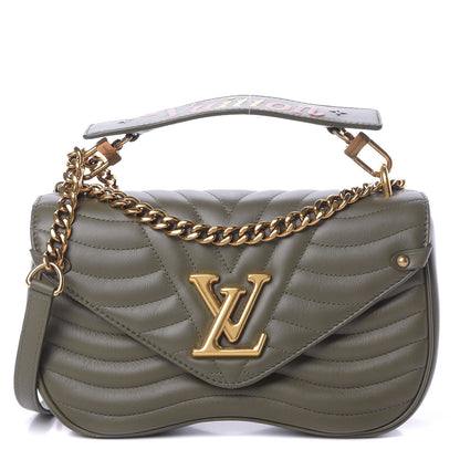 Louis Vuitton Calfskin New Wave Chain MM Kaki 1 of 13