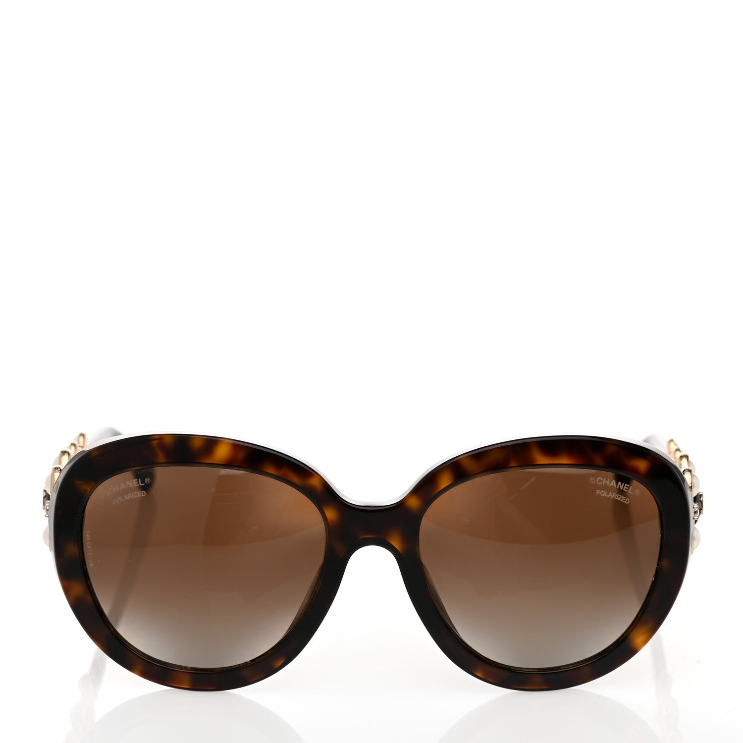Chanel Pearl Crystal Bijoux Polarized Sunglasses 5335-H-B Tortoise 2 of 8
