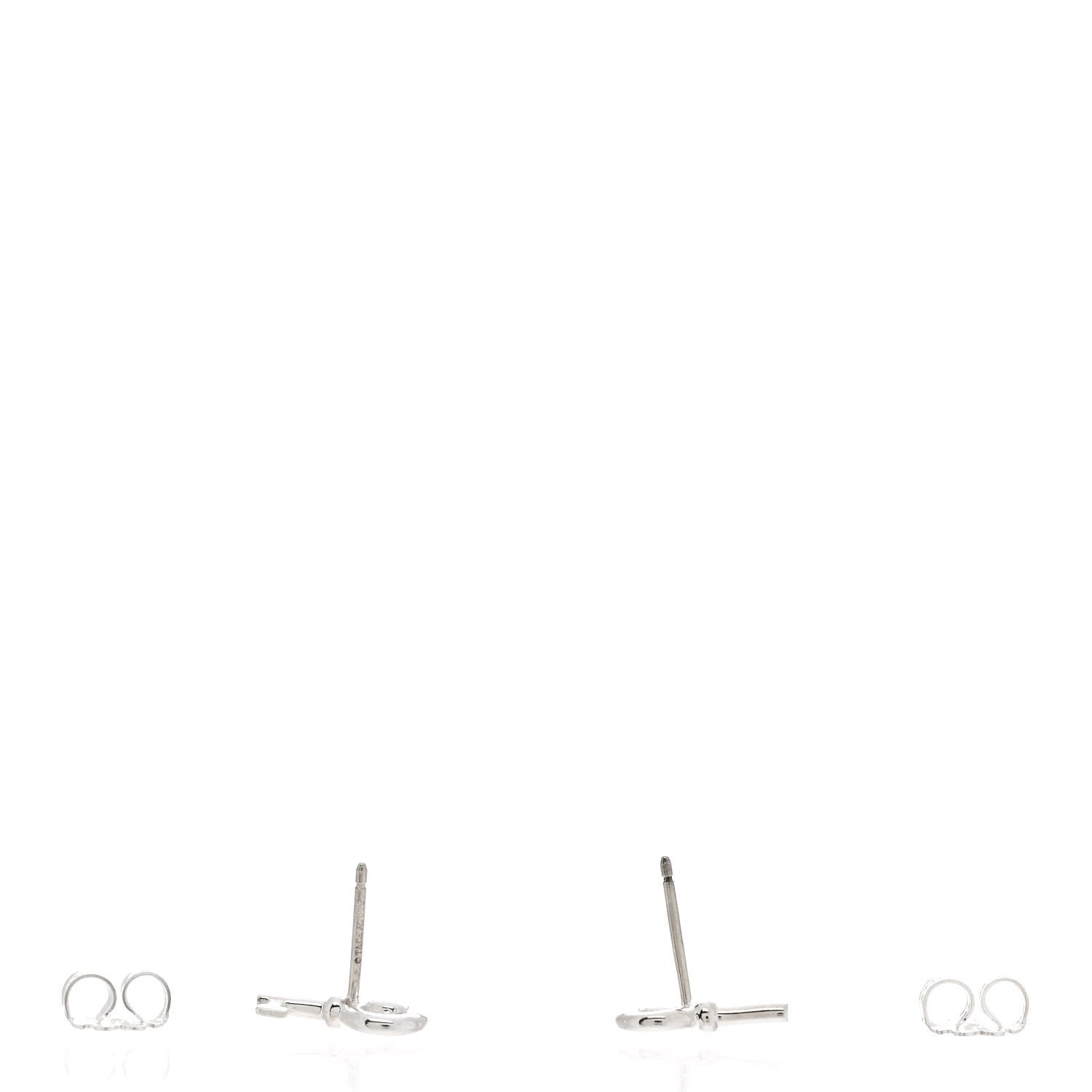 Tiffany Sterling Silver Key Earrings 3 of 5