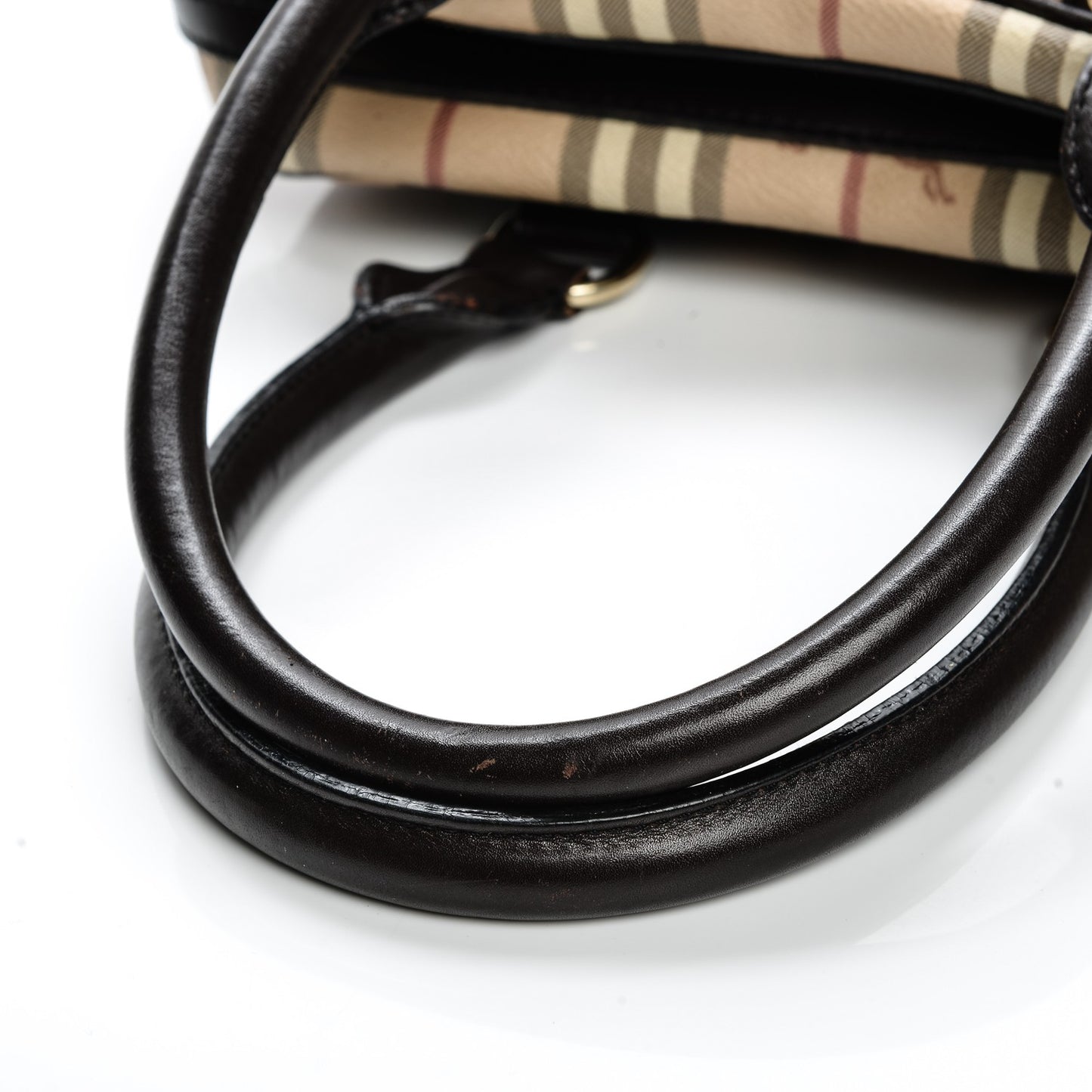 Haymarket Check Satchel Chocolate