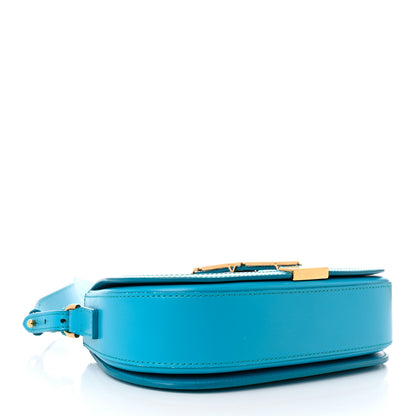 Versace Calfskin Medium Greca Goddess Shoulder Bag Light Blue 4 of 11