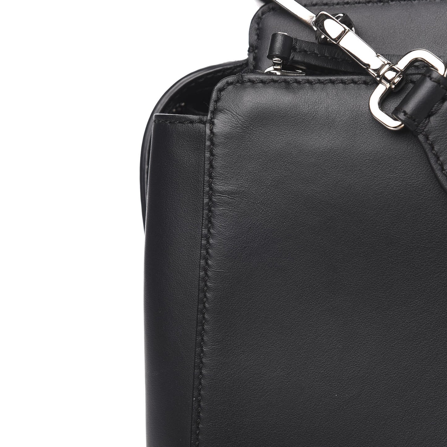 Calfskin Flowerland Dotcom Satchel Black