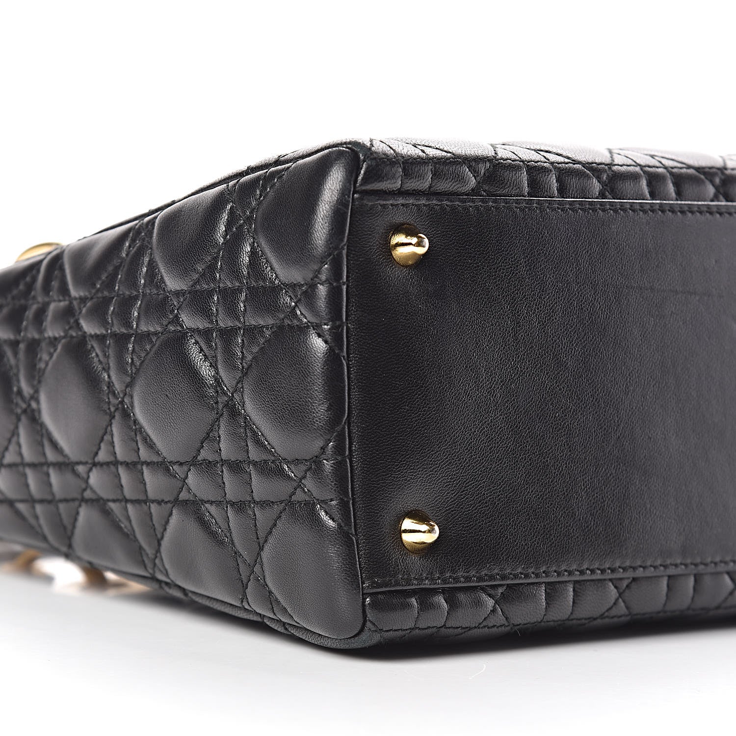 Christian Dior Lambskin Cannage Medium Lady Dior Black 8 of 11