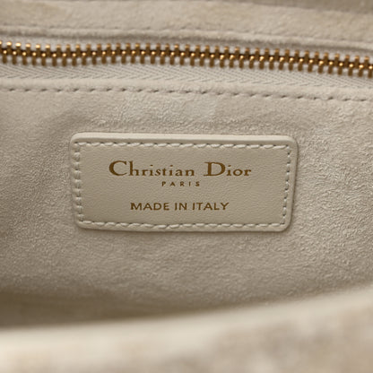 Christian Dior Calfskin Around The World Printed Small My ABCDior Lady Dior White Gold 6 of 9