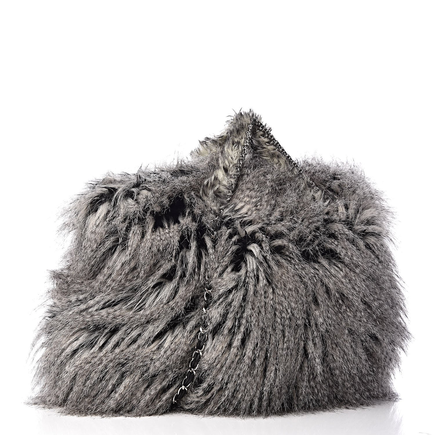 Chanel Arctic Fantasy Fur Large Tote Grey 3 of 11