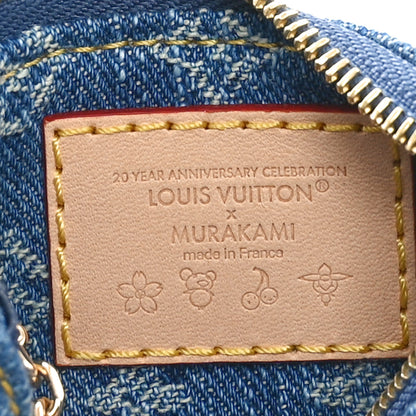 Louis Vuitton LV X TM Monogram Denim Cerises Key Pouch Blue 6 of 8