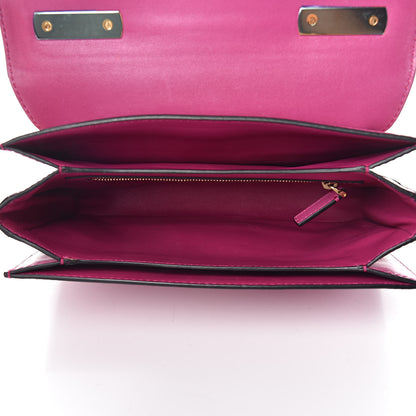 Valentino Garavani Shiny Nappa L'Amour Rockstud Shoulder Bag Fuxia 5 of 17