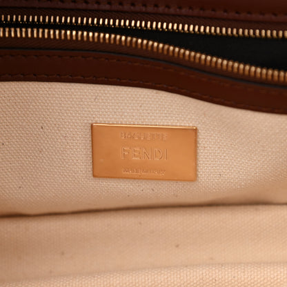 Fendi Sardinian Jacquard Vitello King FF 1974 Embroidered Baguette Corda Praline 6 of 10