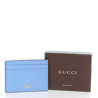 Gucci Dollar Calfskin Swing Card Case Mineral Blue 7 of 7